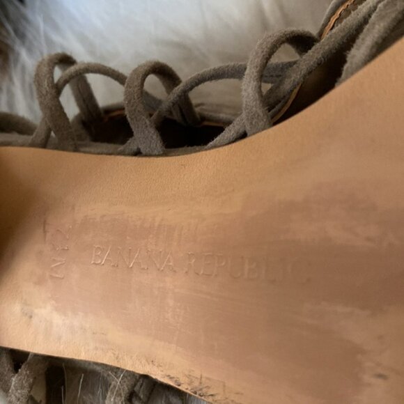 Banana Republic Hello Sole Mate open-toe suede leather booties size 7.5 - Picture 13 of 15